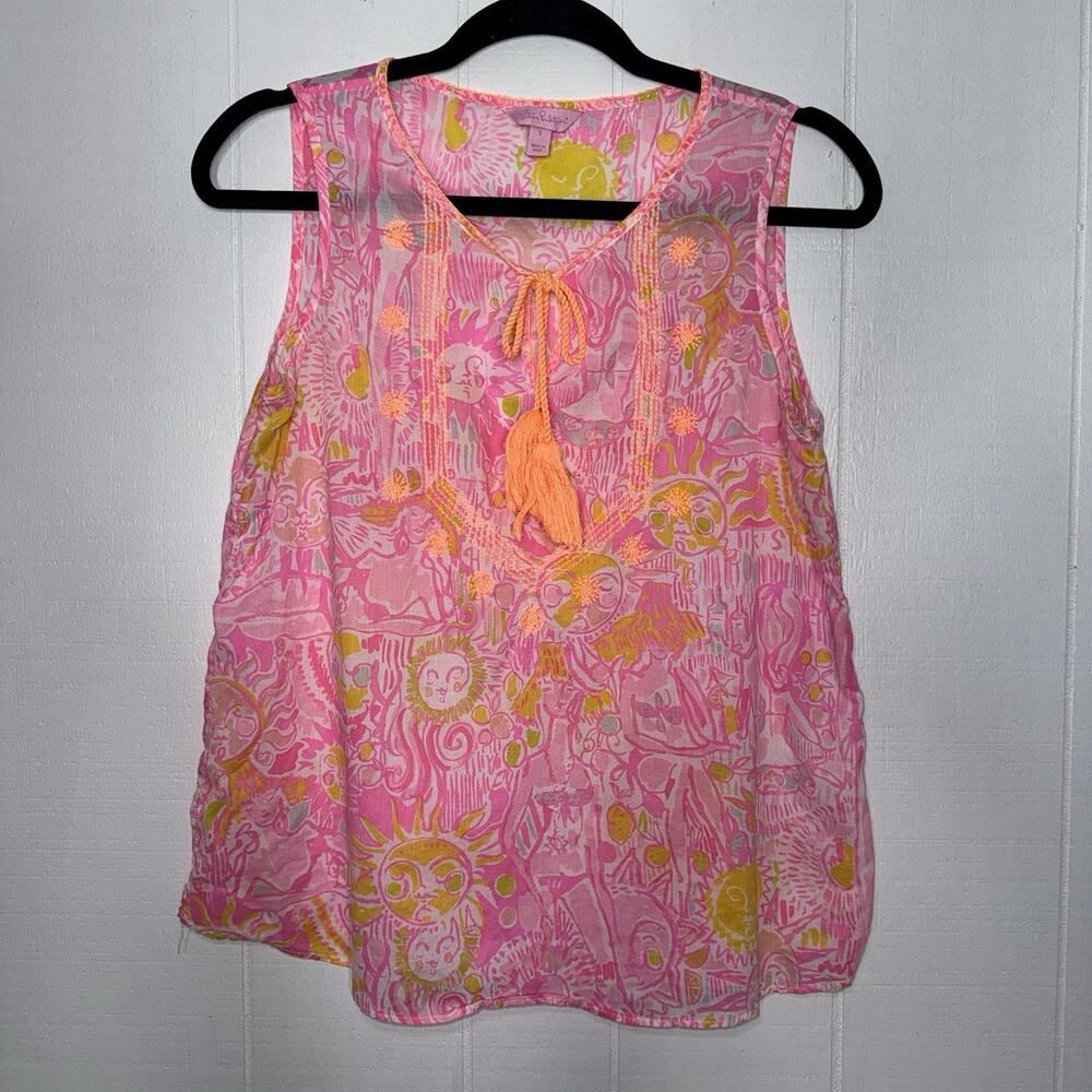 Lilly Pulitzer Women’s Kini In The Keys Tank Top Pink Size Small